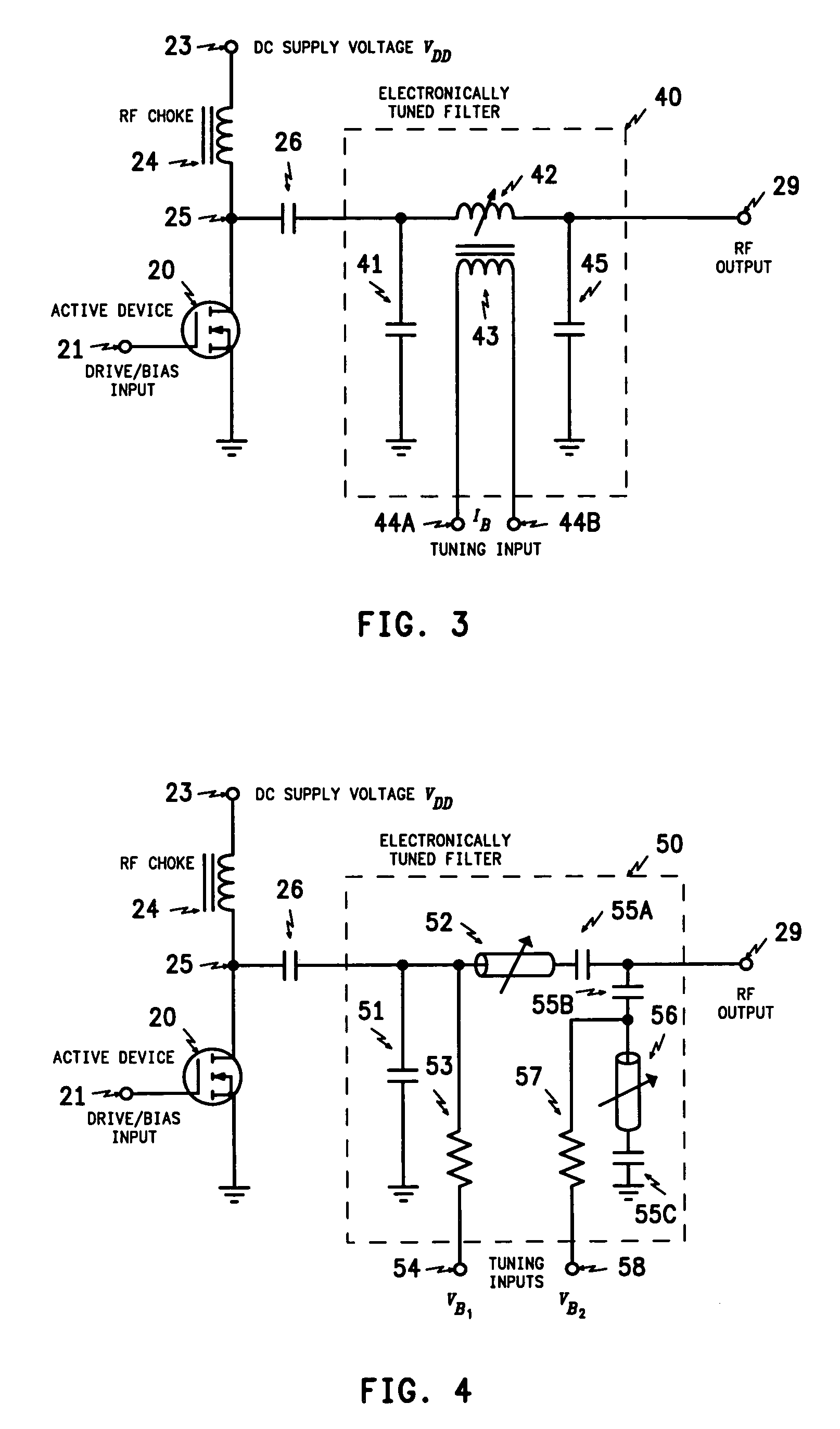 Electronically tuned power amplifier