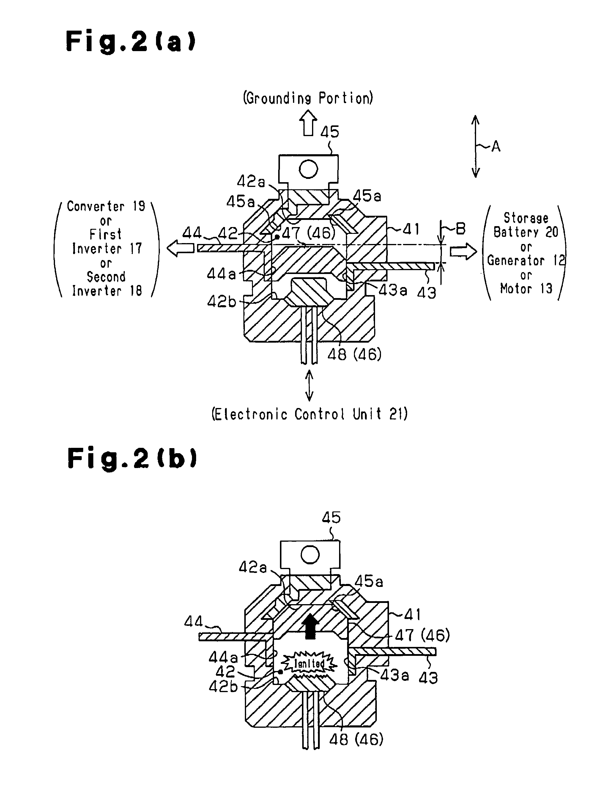Electric circuit breaker apparatus for vehicle