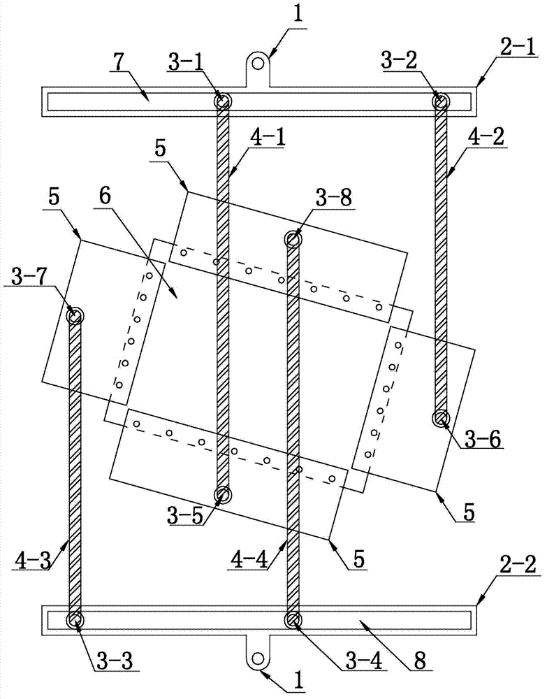 Two-way compressing and shearing composite loading test device