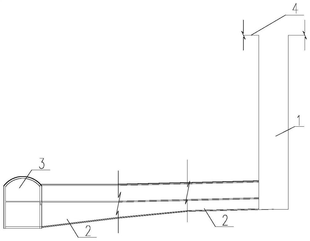 Arrangement structure of ultrahigh outlet shaft and outlet adit of underground powerhouse