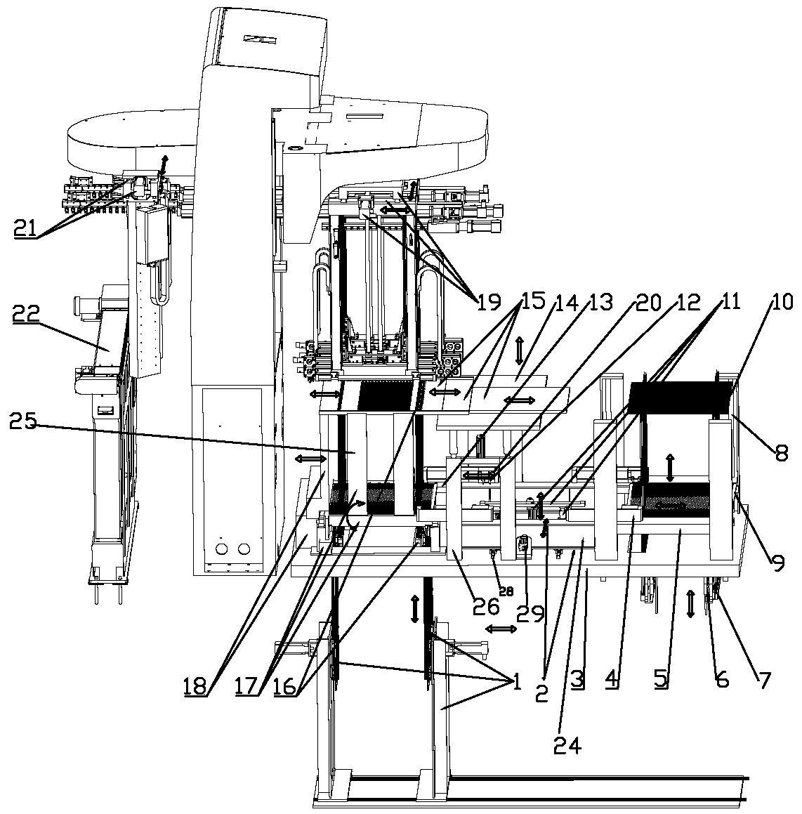 Positioning plate exchange device for high-integration full-automatic production equipment of air conditioner heat exchanger