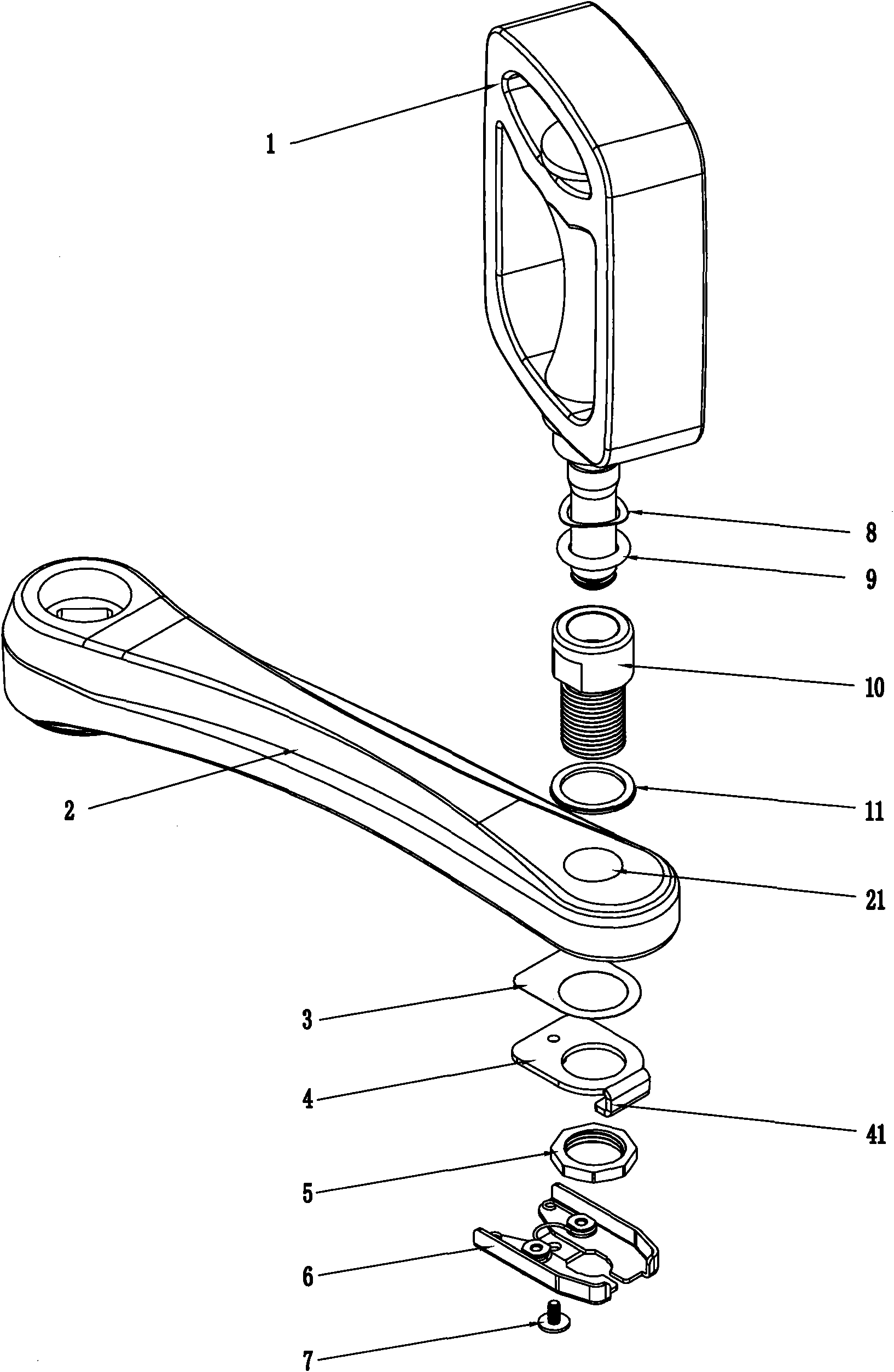 Quick release pedal device without tool