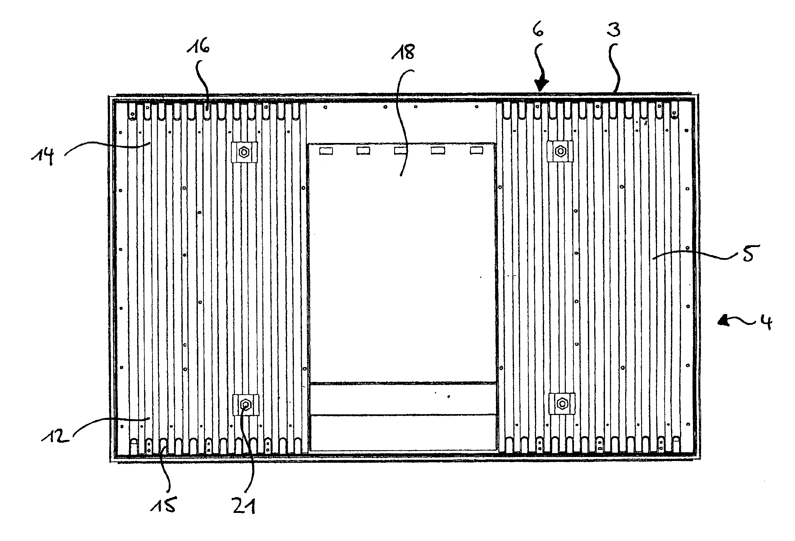 Apparatus for mounting and cooling a flat screen