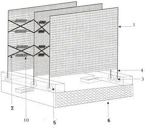 A superimposed multi-layer windproof and sand-blocking comprehensive structure