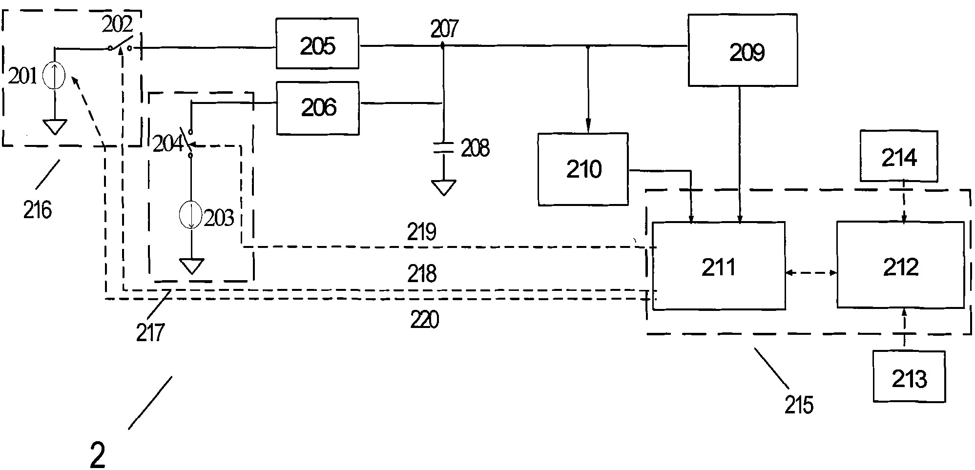 Measurement device with function of measuring capacitance