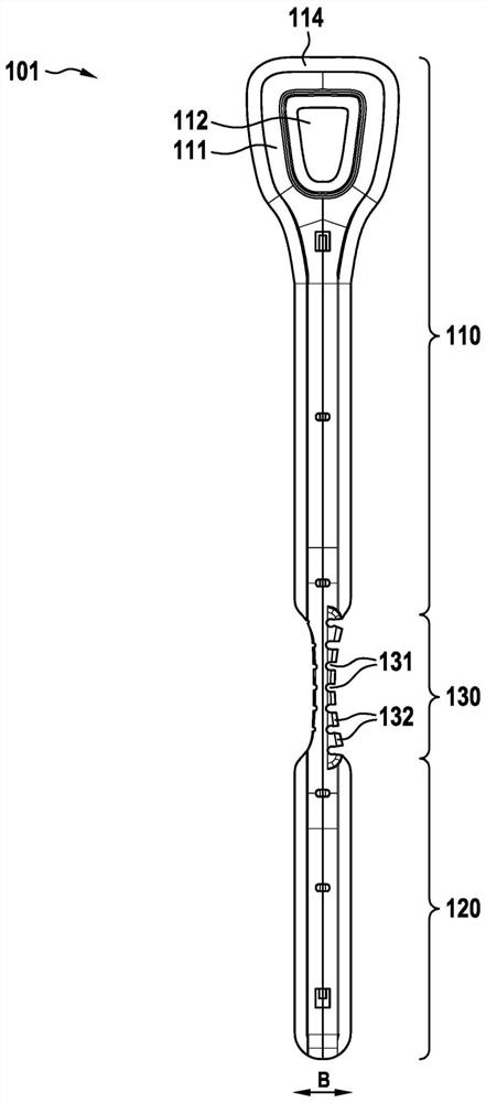 Stabilising rod for orthopaedic aid