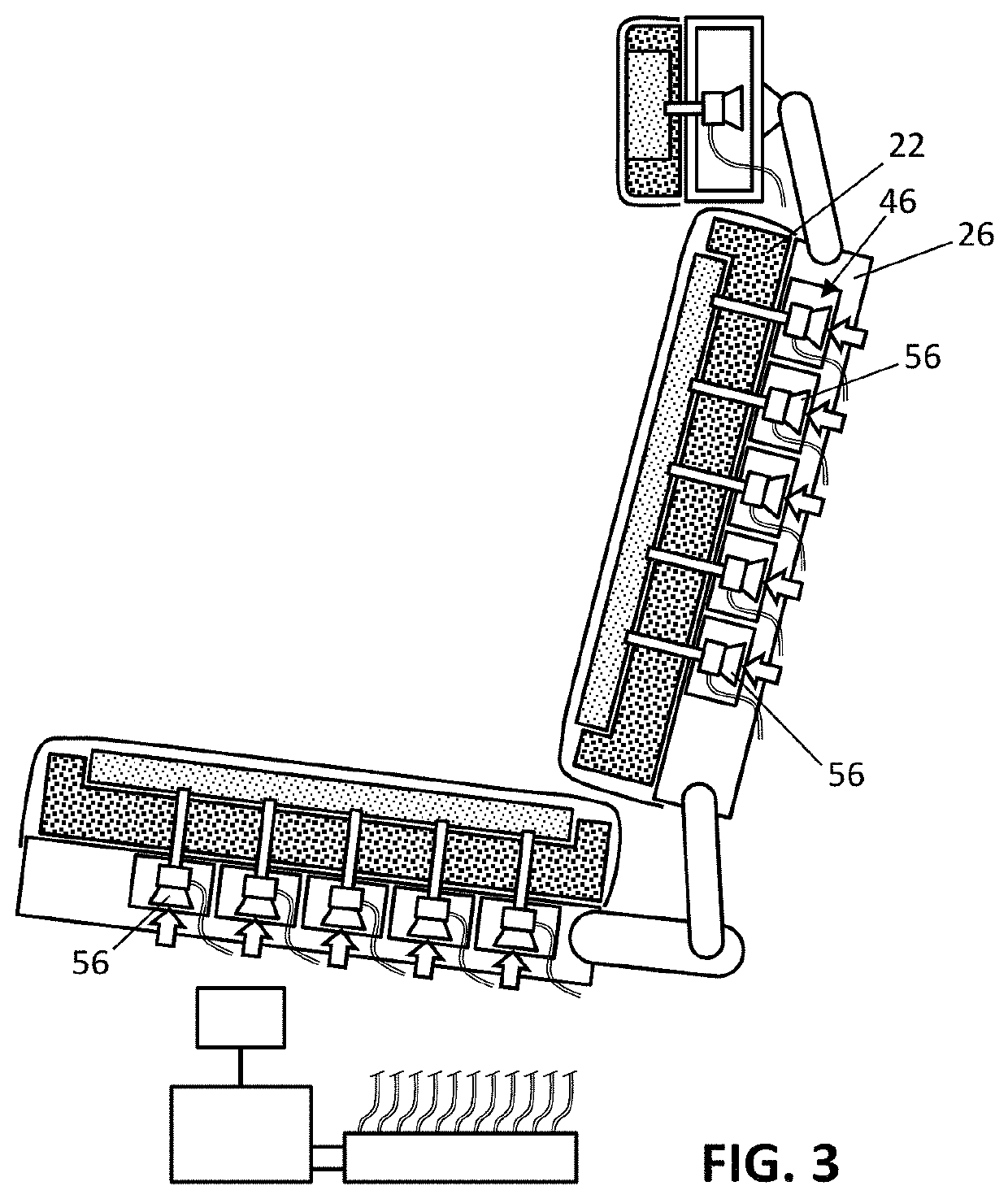 Seat assembly with ventilation system utilizing venturi effect to multiply air flow