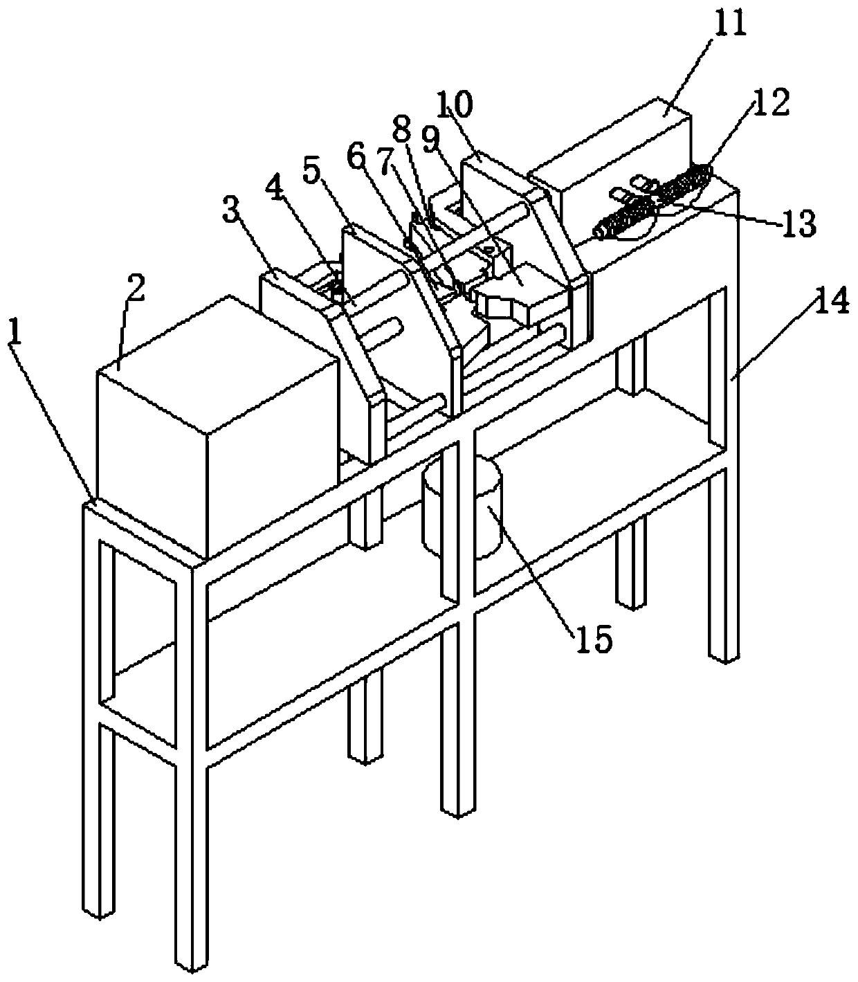 Rod blank stretching forging machine