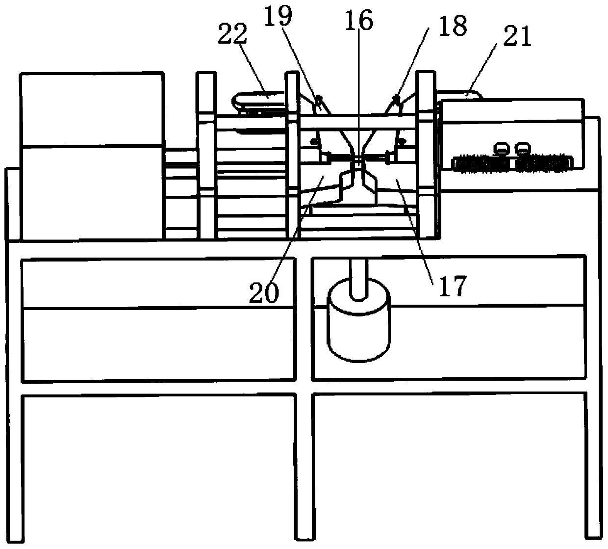 Rod blank stretching forging machine