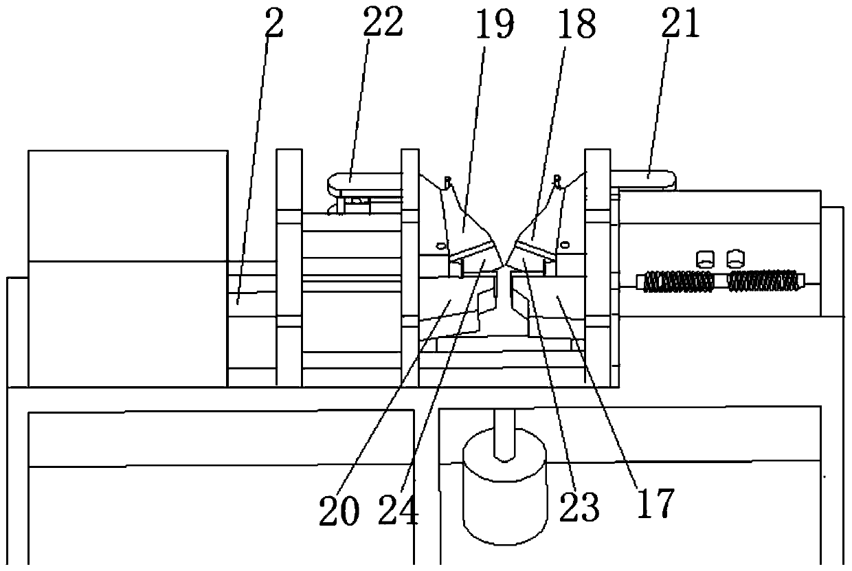 Rod blank stretching forging machine