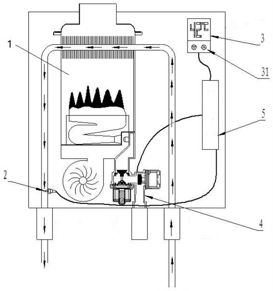 Gas water heater overtemperature control method and gas water heater