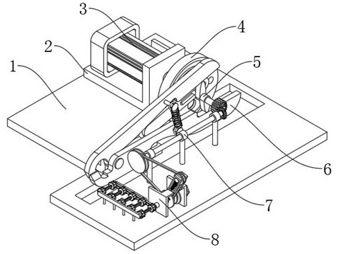 An automatic production device for cutting rod-shaped building materials