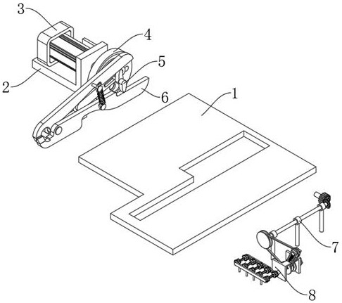 An automatic production device for cutting rod-shaped building materials