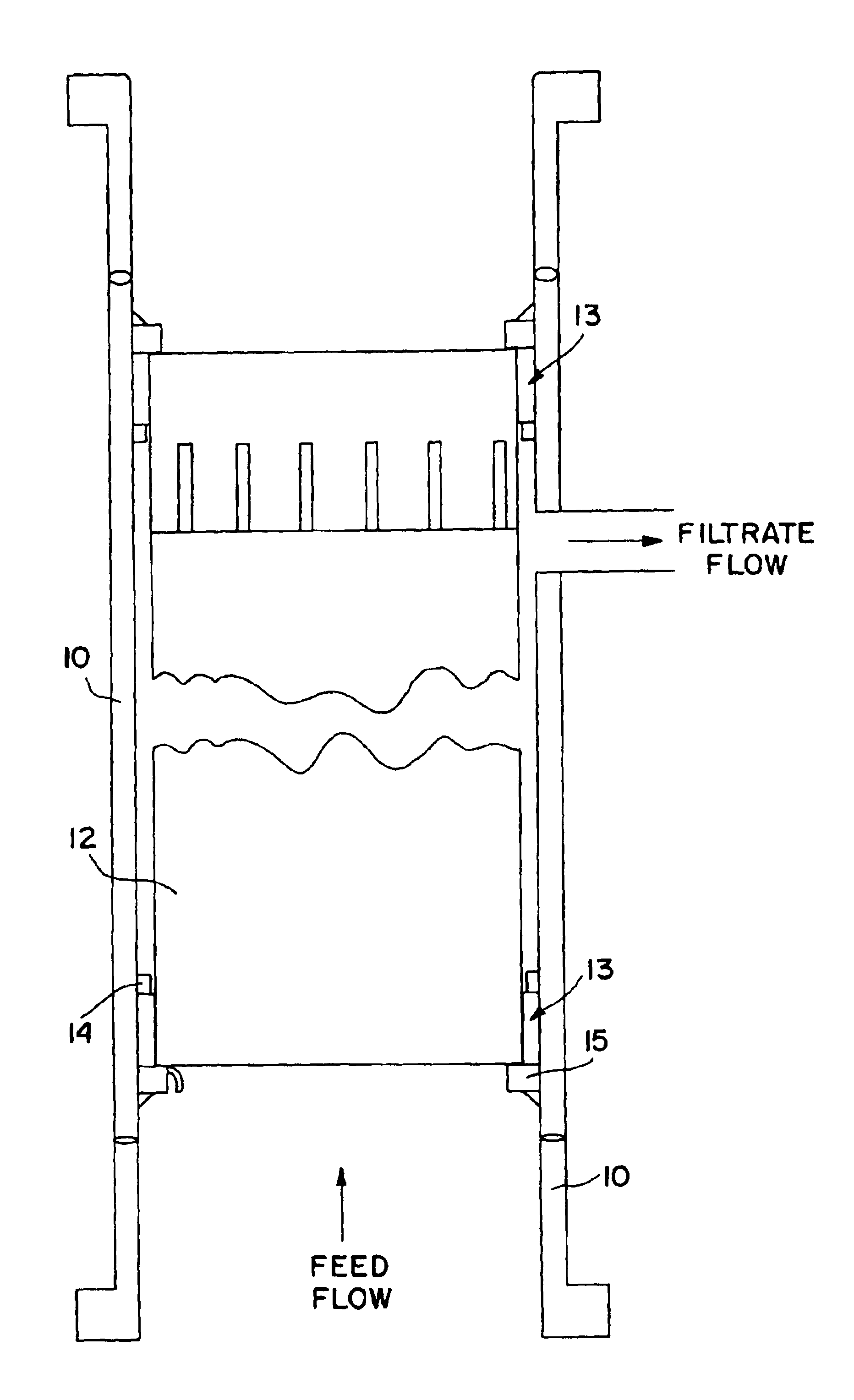 Airlift membrane device and membrane bioreactor and bioreactor process containing same
