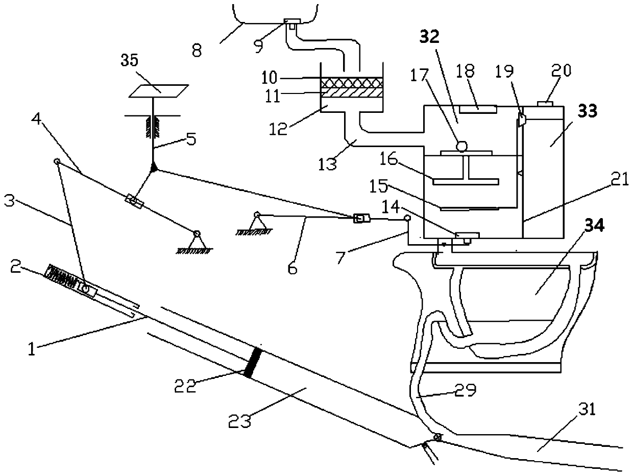 A toilet flushing system based on negative pressure drainage