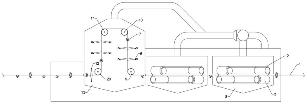 Wet-type high-speed rust removal system for rolled steel plate strip