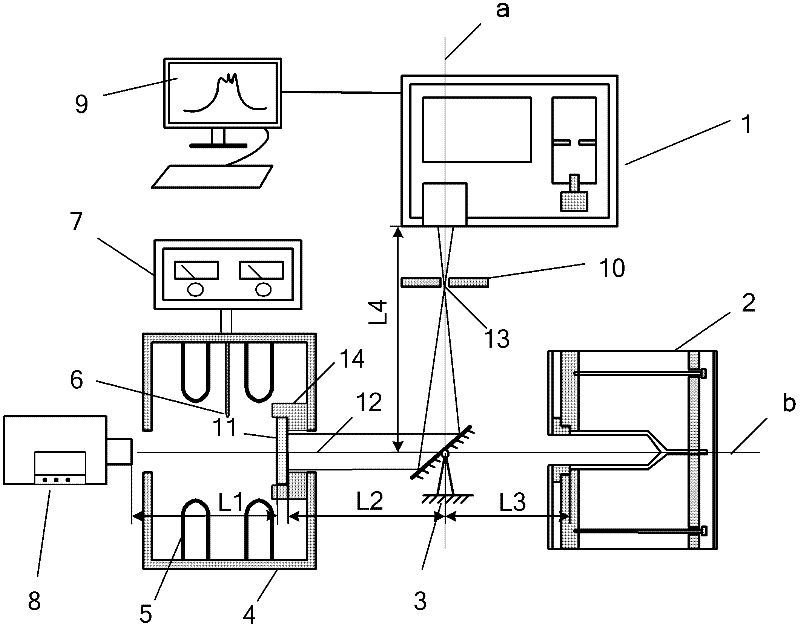 Energy method-based high-temperature radiation rate measuring device of semi-transparent material and revising method for deducting background radiation