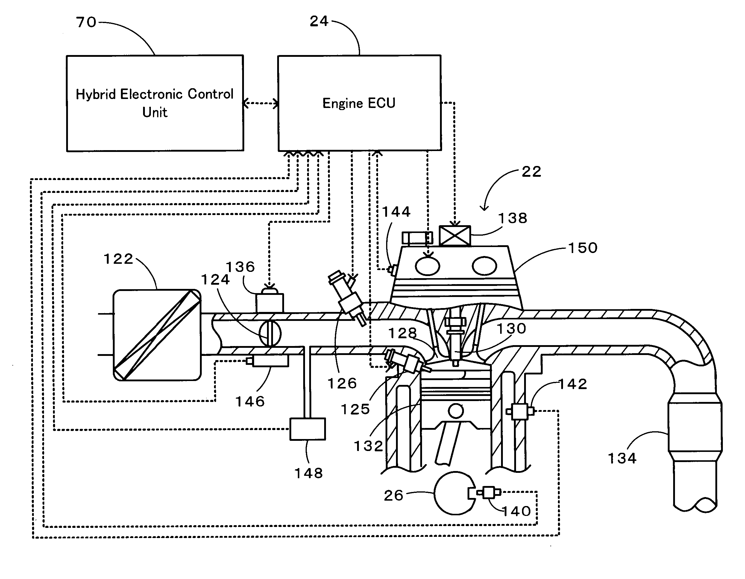 Internal combustion engine system and starting method of internal combustion engine