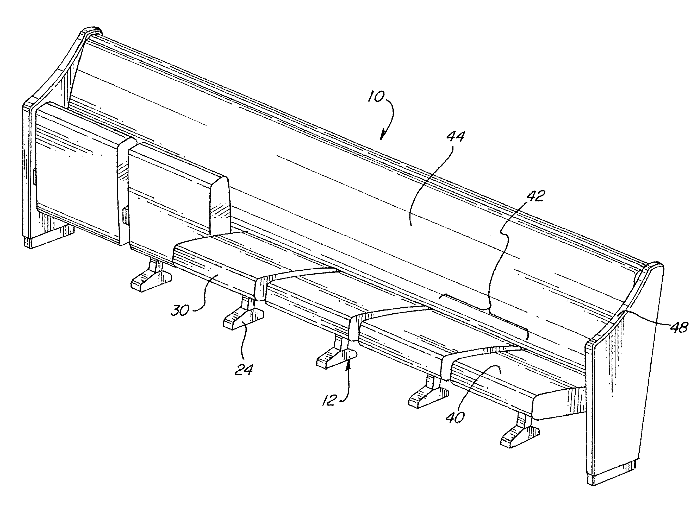 Pew Style Seating Assembly