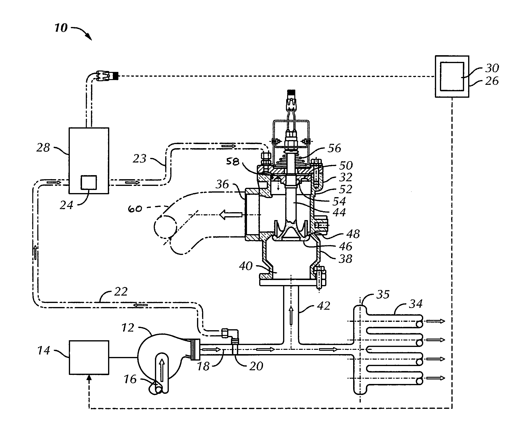 Method for controlling the discharge pressure of an engine-driven pump