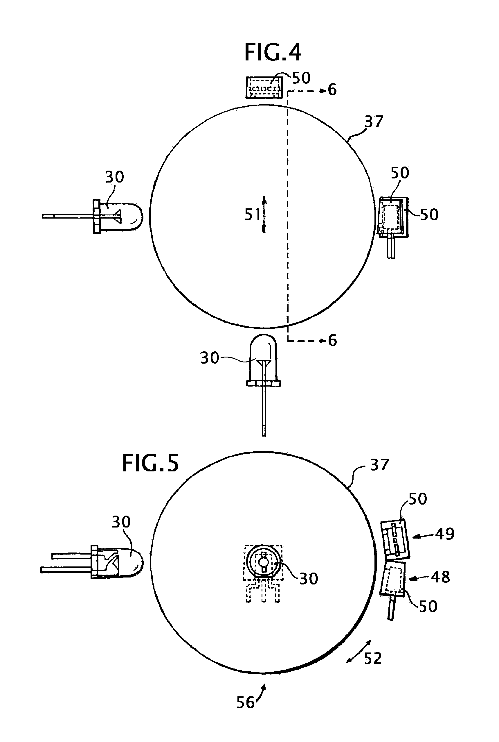 Opto-electronic encoder with three-dimensional scales
