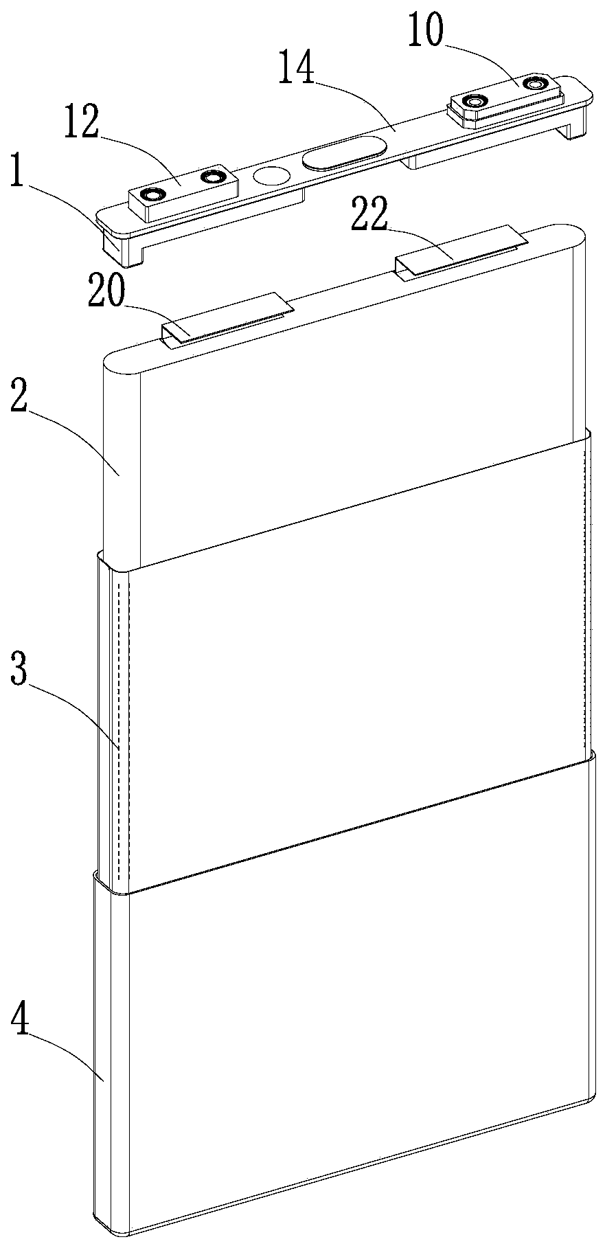 Power battery top cover structure