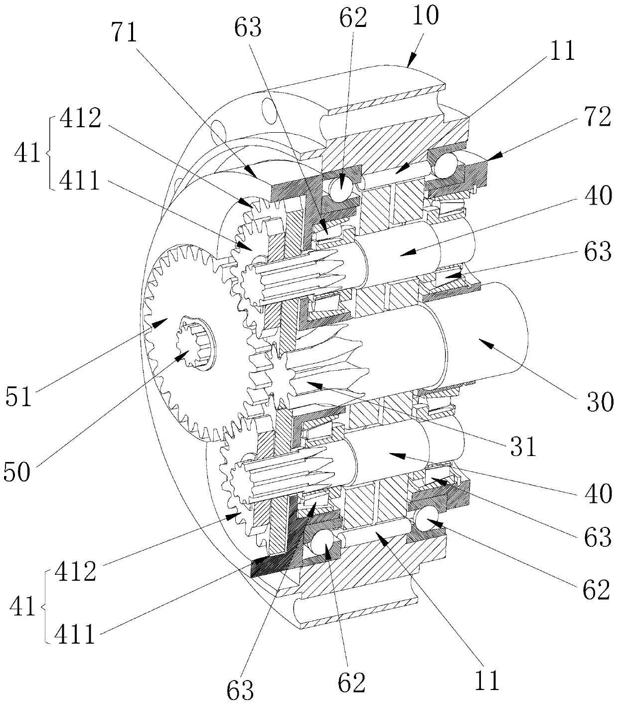 A three-stage deceleration planetary reducer, industrial robot