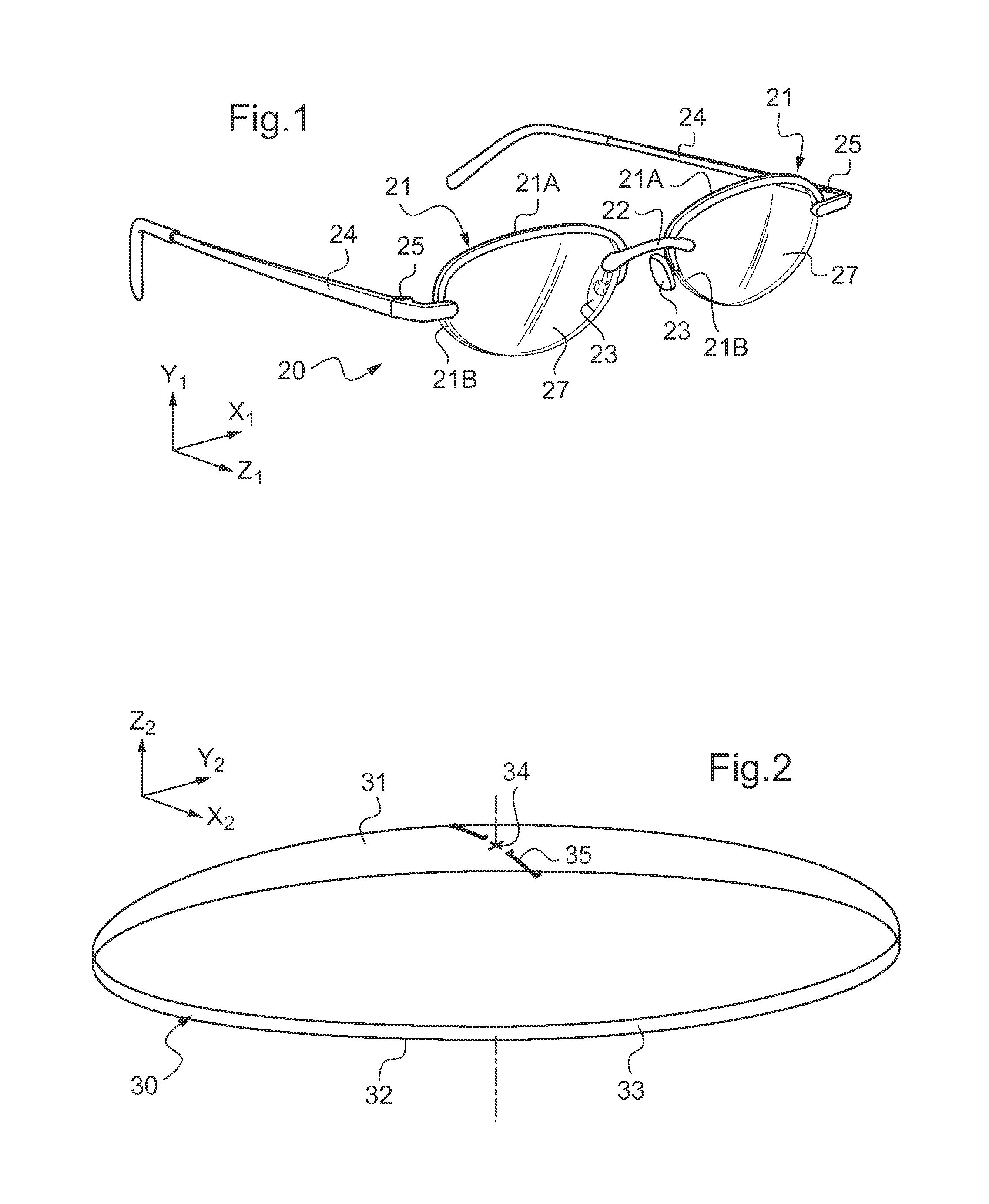 Method for Generating a trimming setpoint for an Ophtalmic Lens for it to be Fitted in a half-rim Spectacle frame