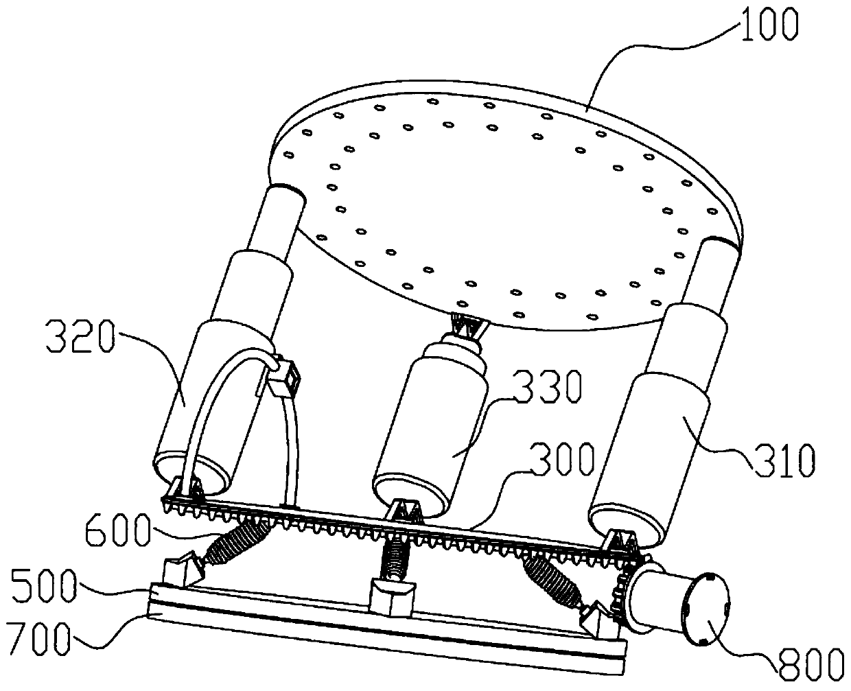 Device and method for adjusting the running attitude of an underwater robot