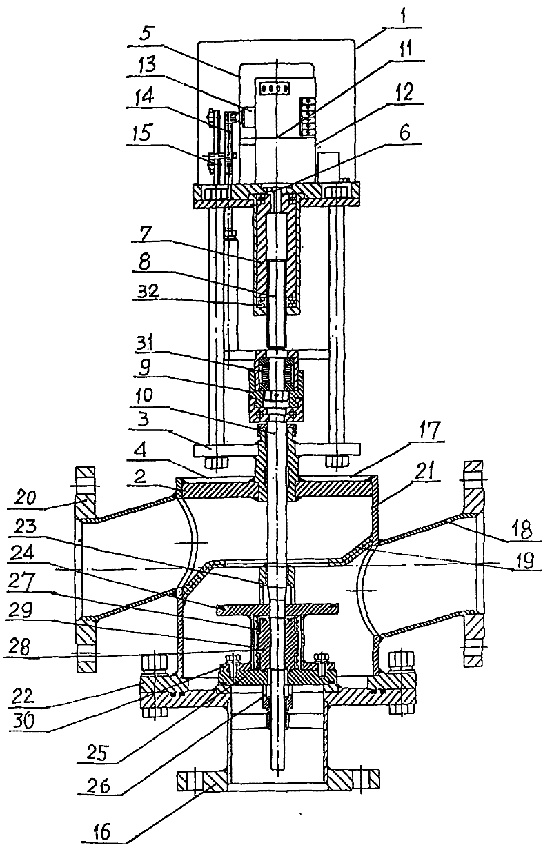 Small electric valve for shock-absorbing protecting torsion force