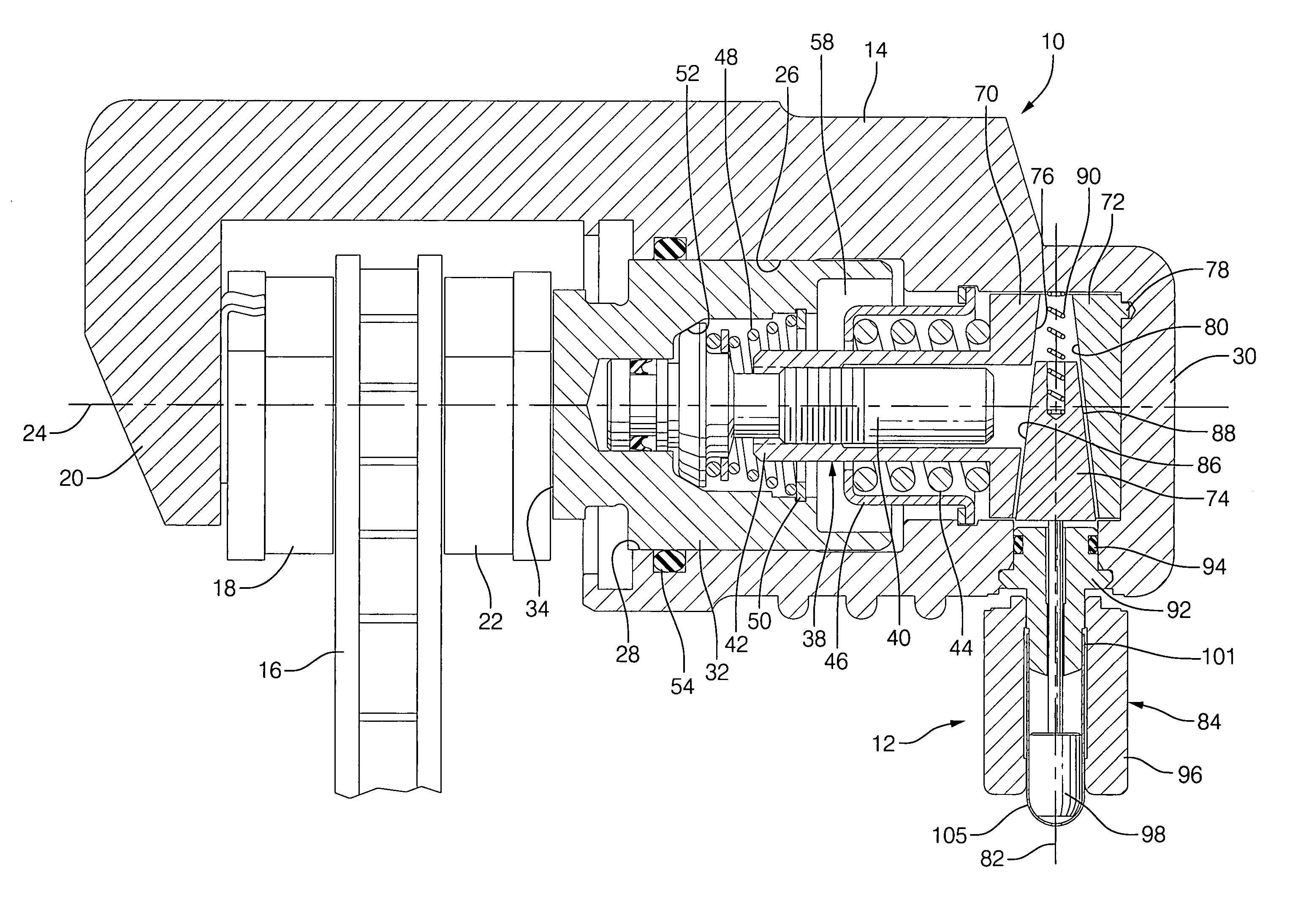 Hydraulic brake actuator comprising electrically actuable lock for park brake