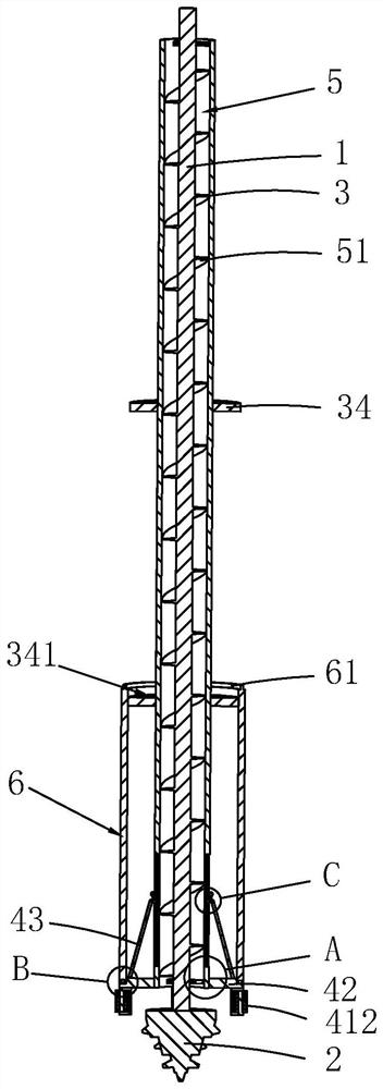 Hole collapse prevention construction device and cast-in-place pile construction technology