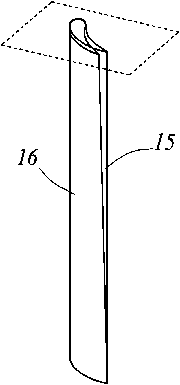 Uniform section hollow fan blade small-angle turning-around method based on stress relaxation