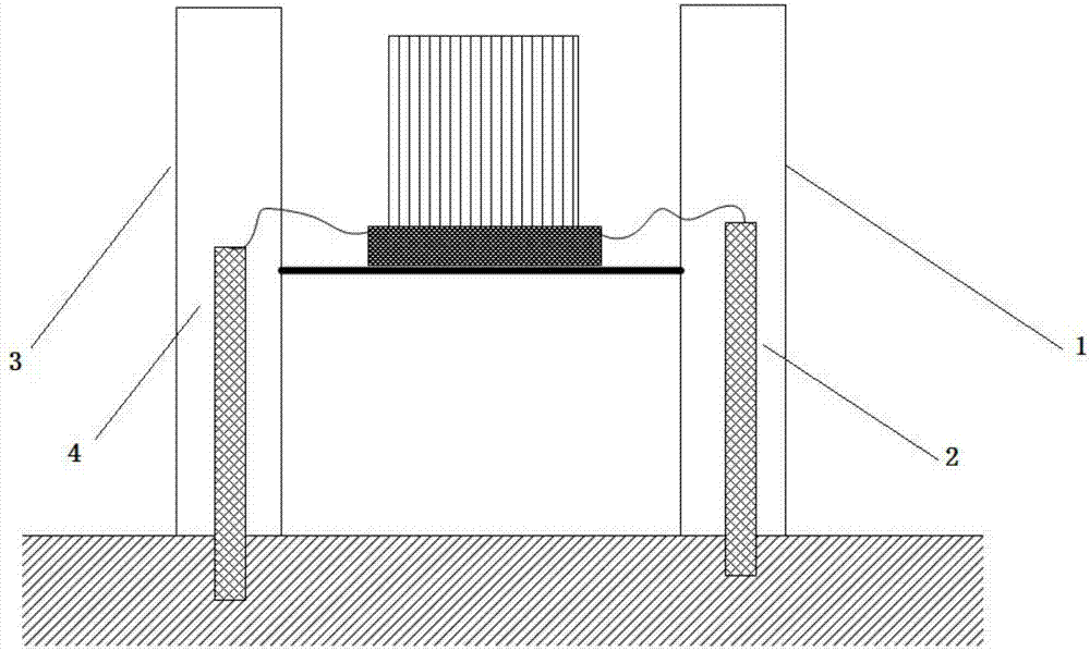 Mounting method of grounding wire of extra-high-voltage transformer