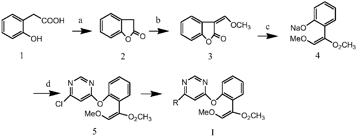 [(6-substituted-pyrimidine-4-oxy)phenyl]-3-methyl methoxyacrylate