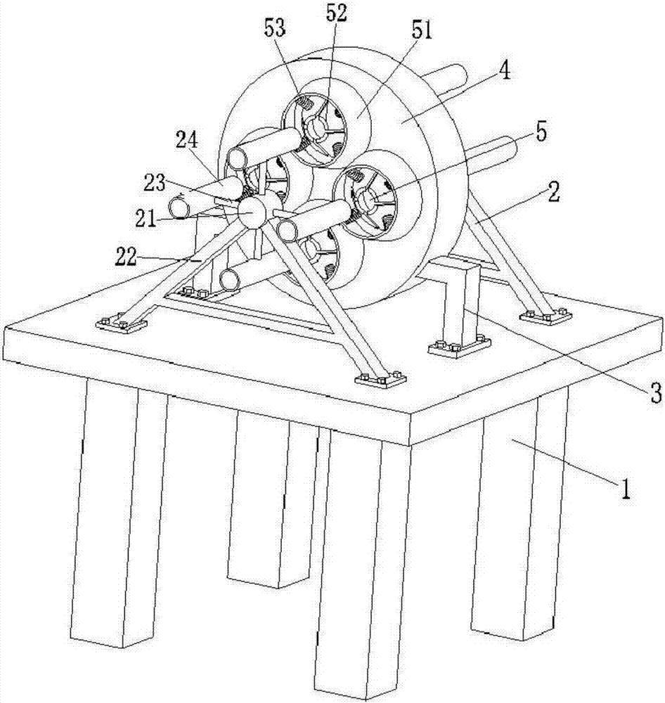 A wire tightening device for multi-bundle wire stranding equipment