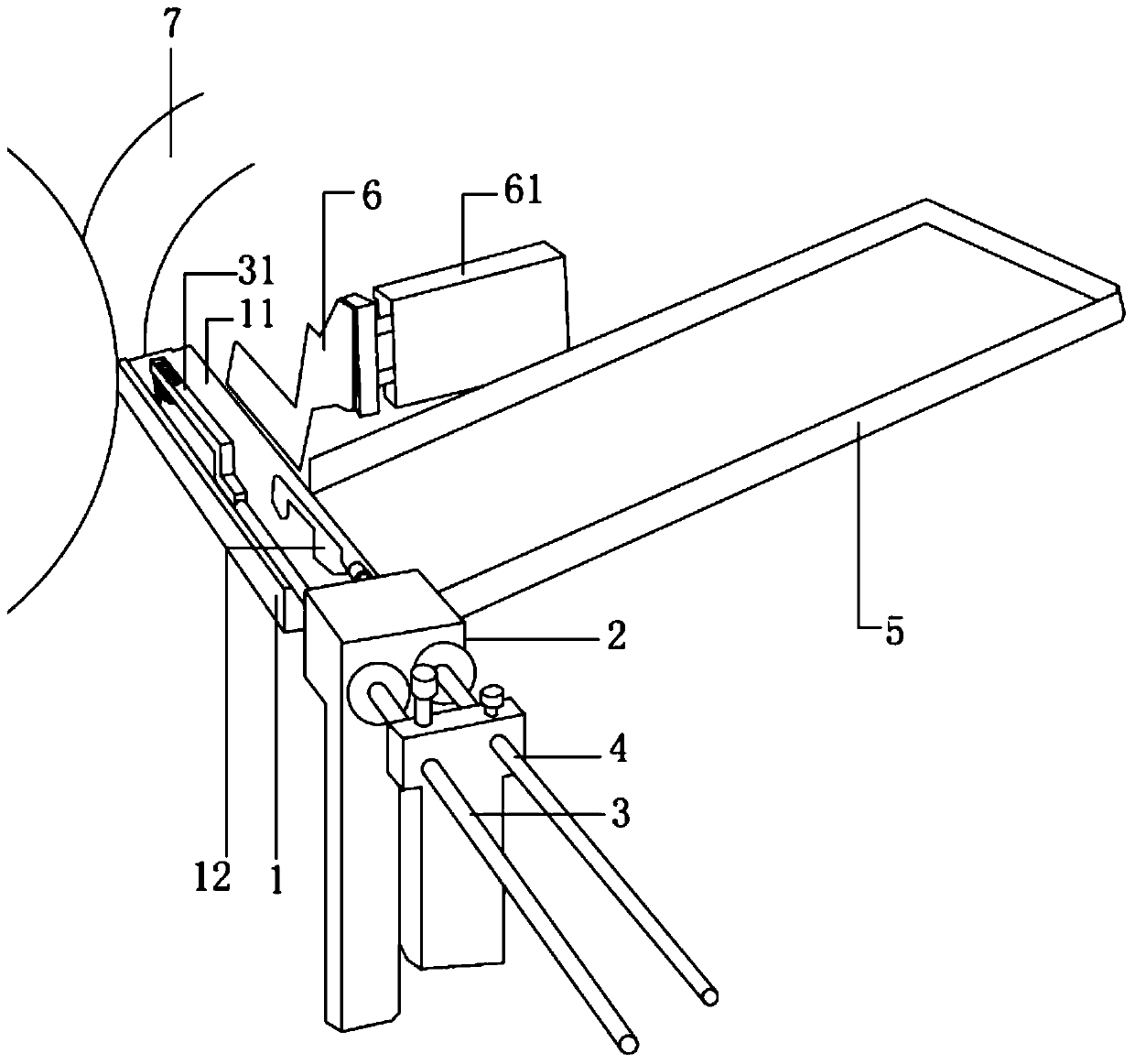 Automatic feeding device for screw rod machining