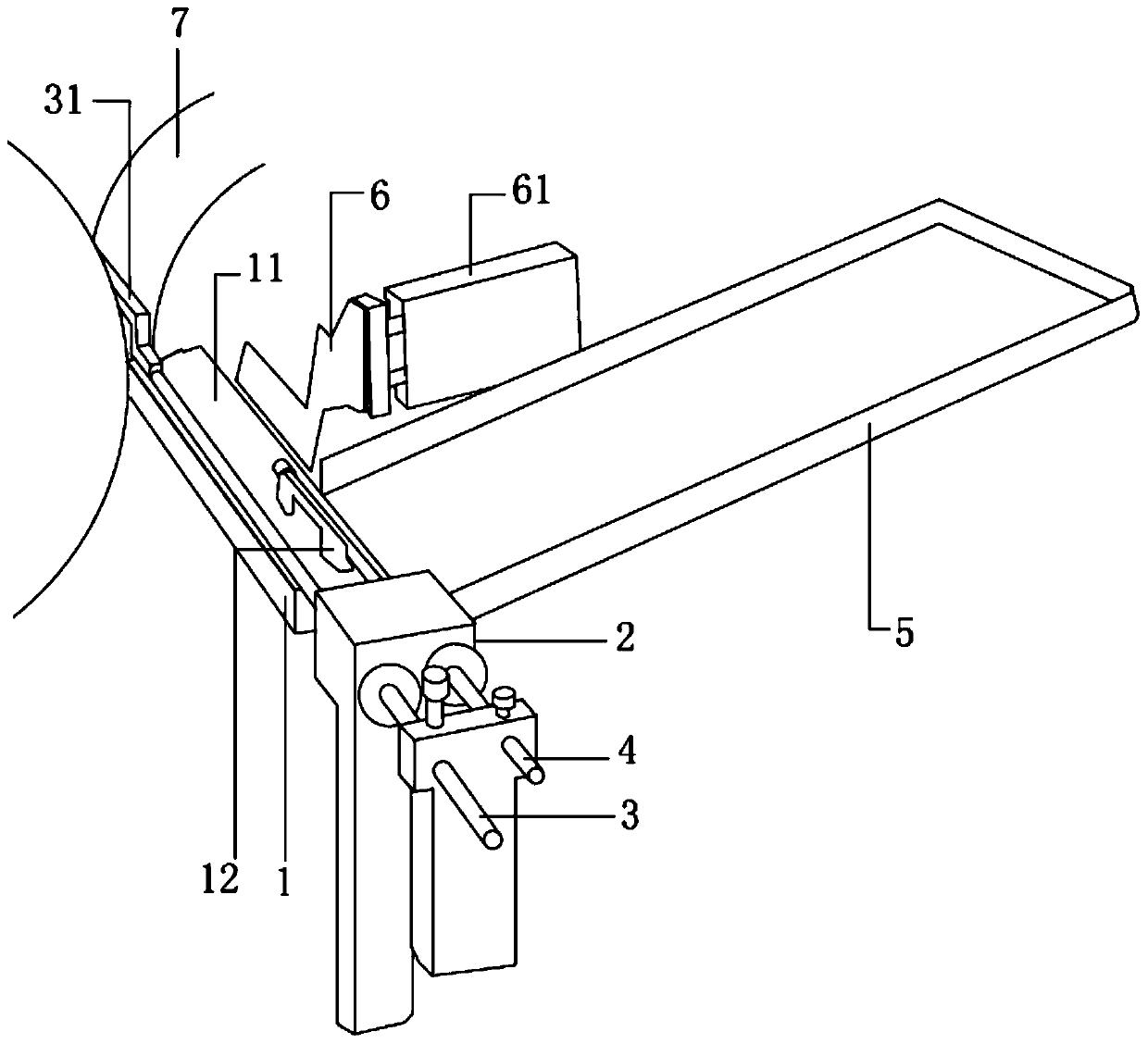 Automatic feeding device for screw rod machining