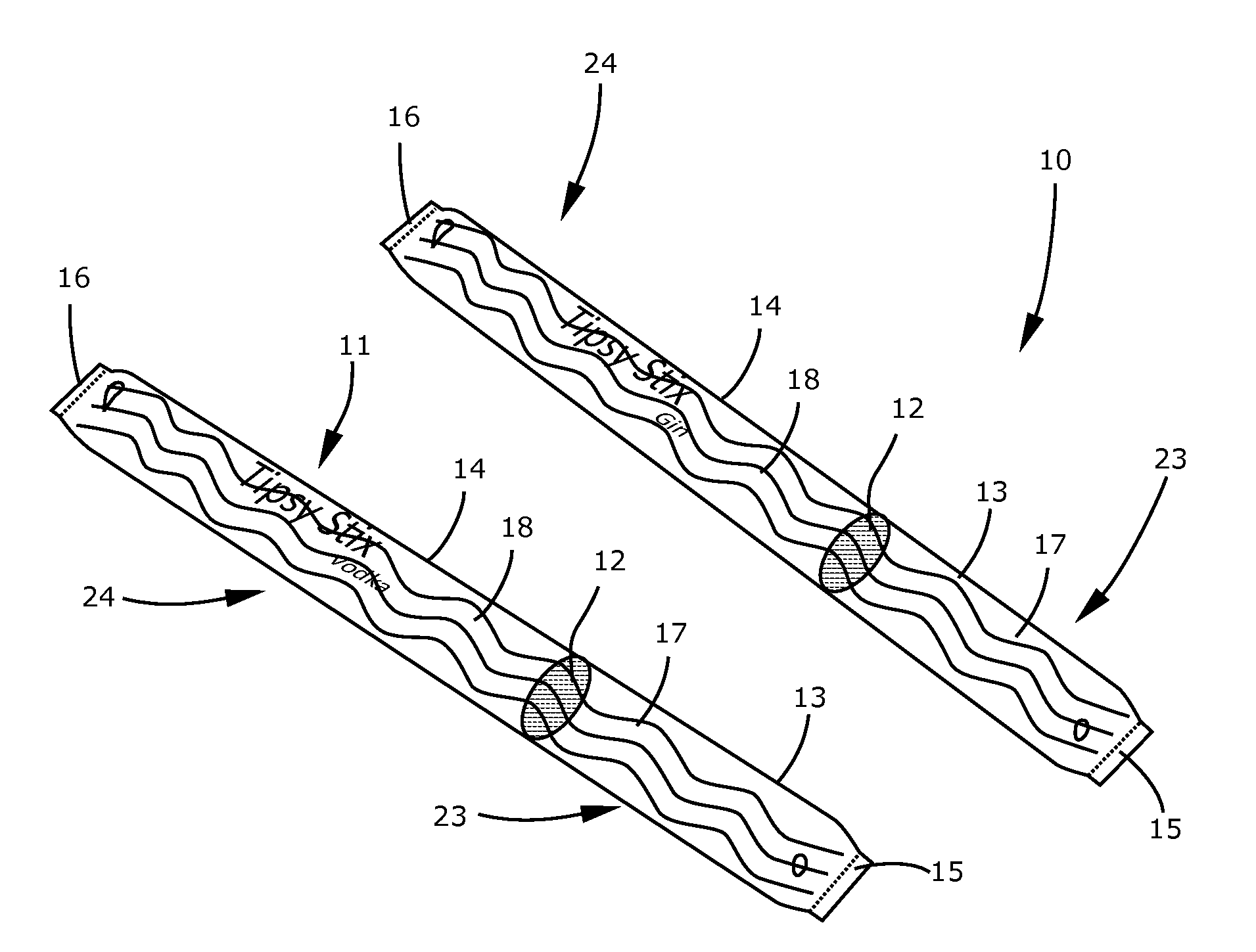 Bifurcated alcoholic beverage dispenser and associated use thereof