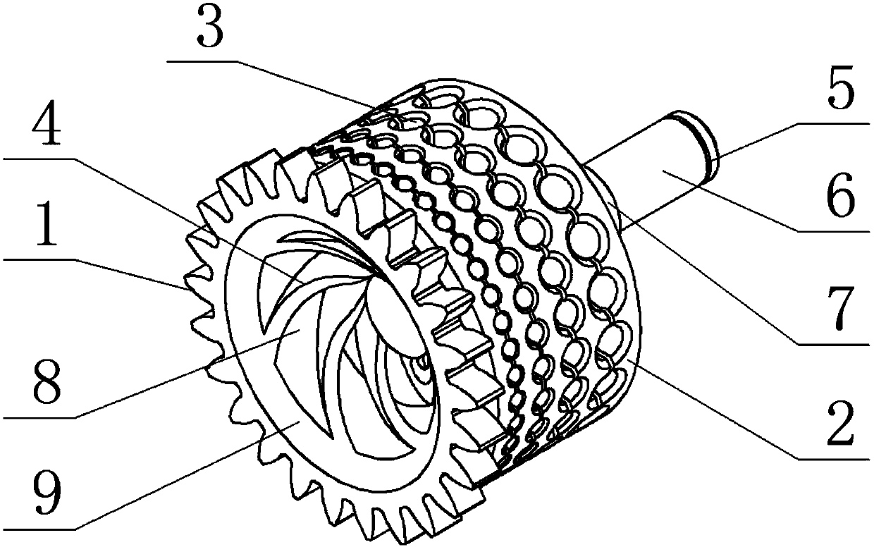 Inner spiral eye socket wheel seed manure disk