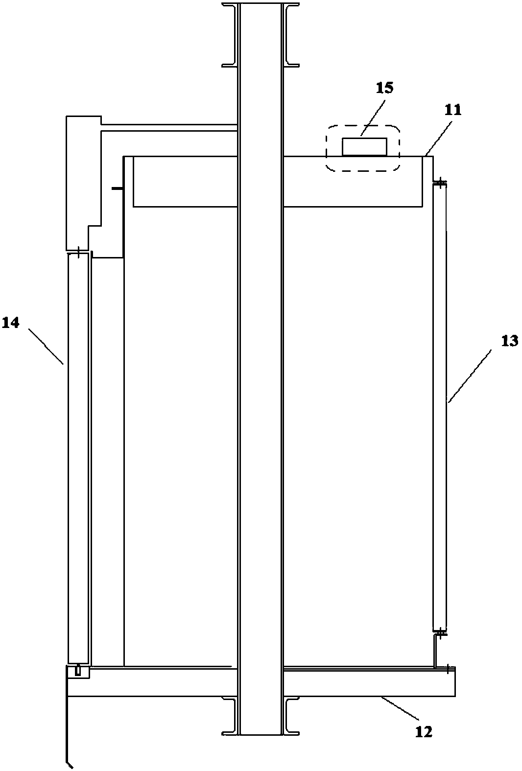 Ventilation device and elevator car provided with same