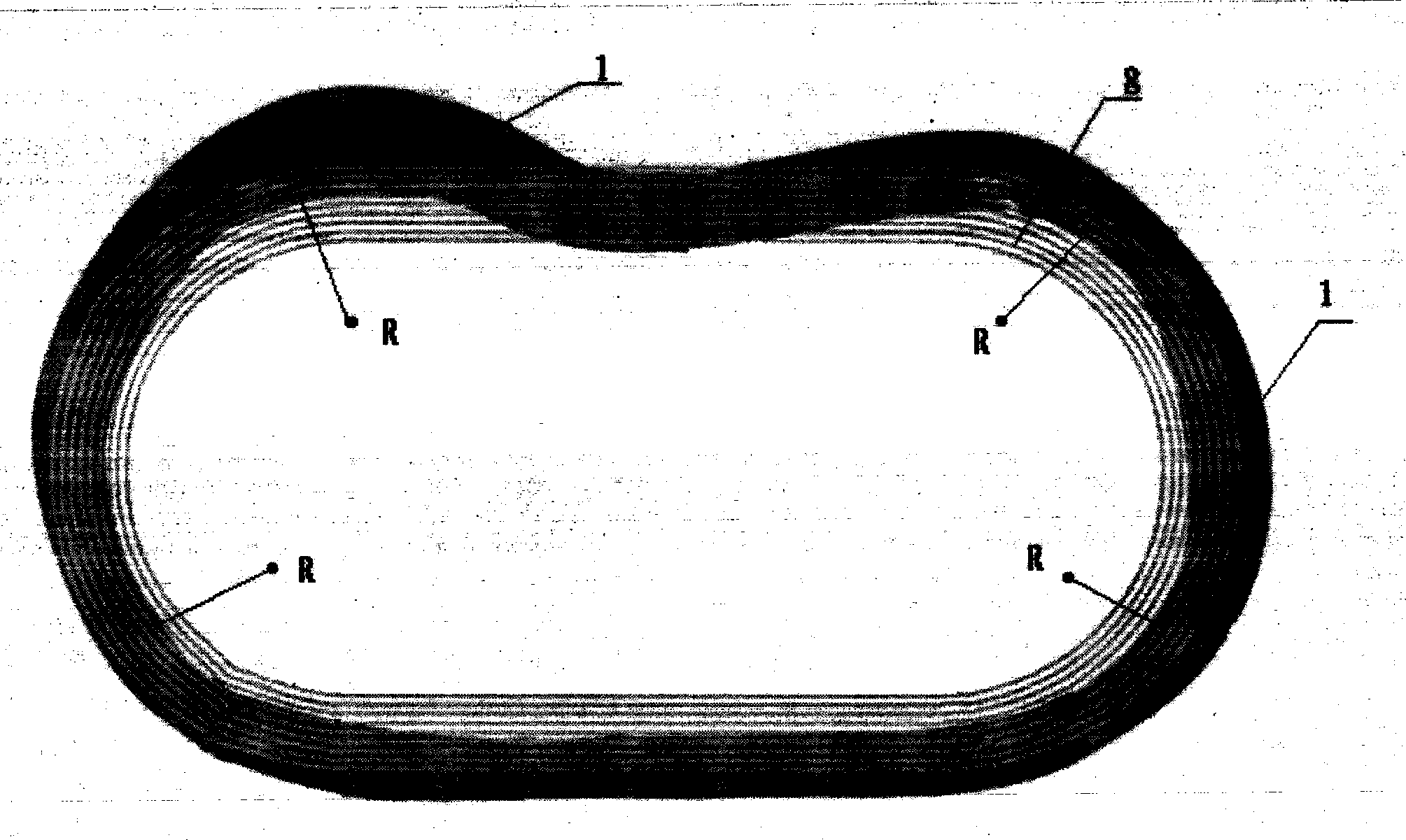 Stadium track facility for car drift race and construction and layout method