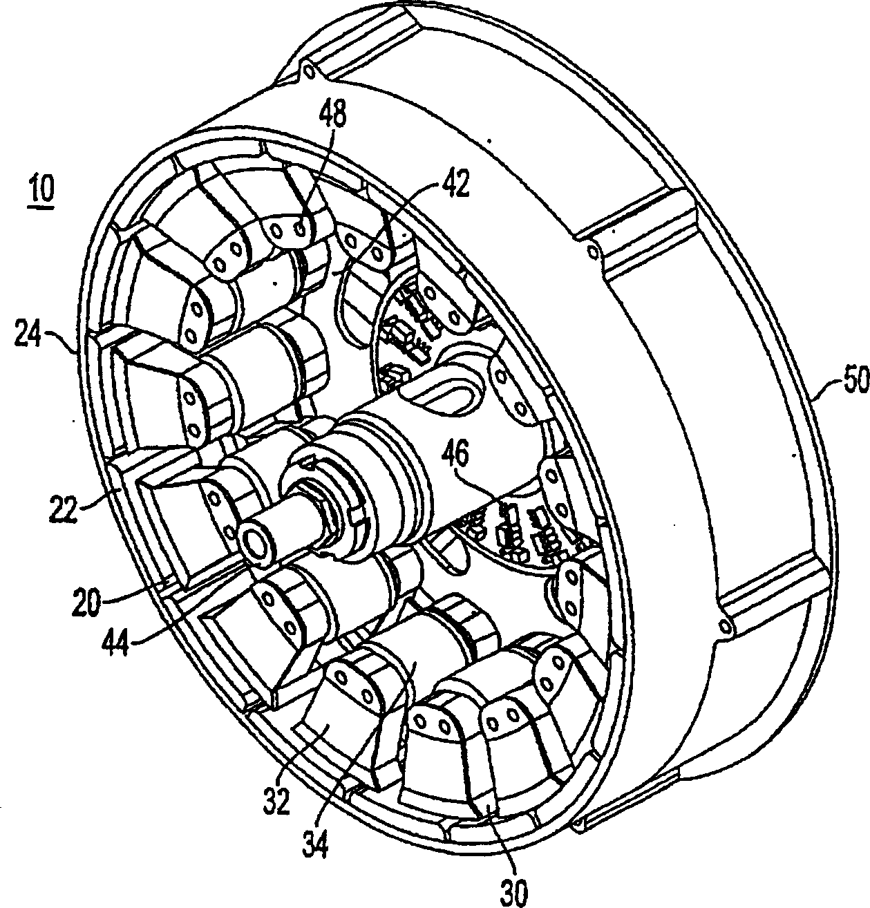 Generator having axially aligned stator poles and/or rotor poles