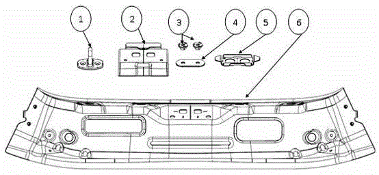 Tail gate lock catch installation structure