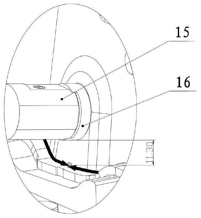 A method for realizing one-time forming of the welding seam of the chassis suspension shell structure