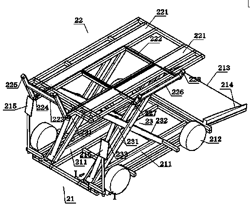 Machine and frame combination parking method and equipment system for implementing same