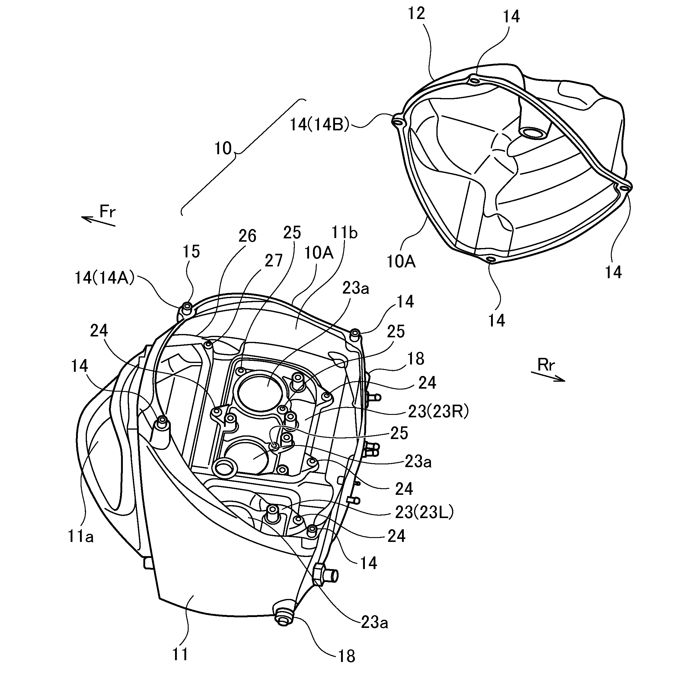 Air cleaner structure of motorcycle