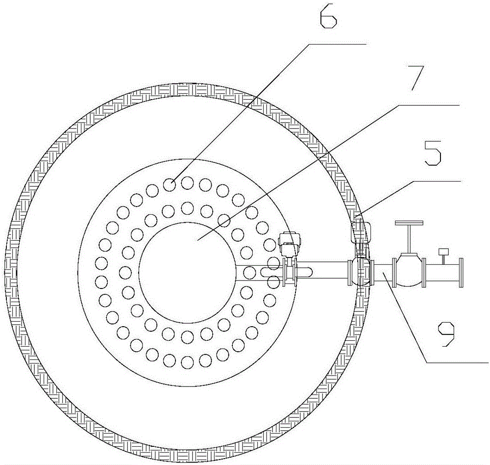 Energy-saving and environment-friendly waste gas treating hot water heater and treatment method thereof