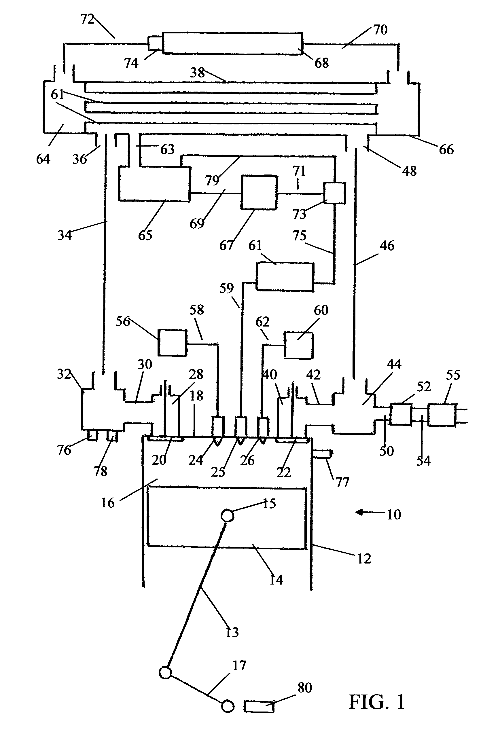 Airless engine with gas and water recycling