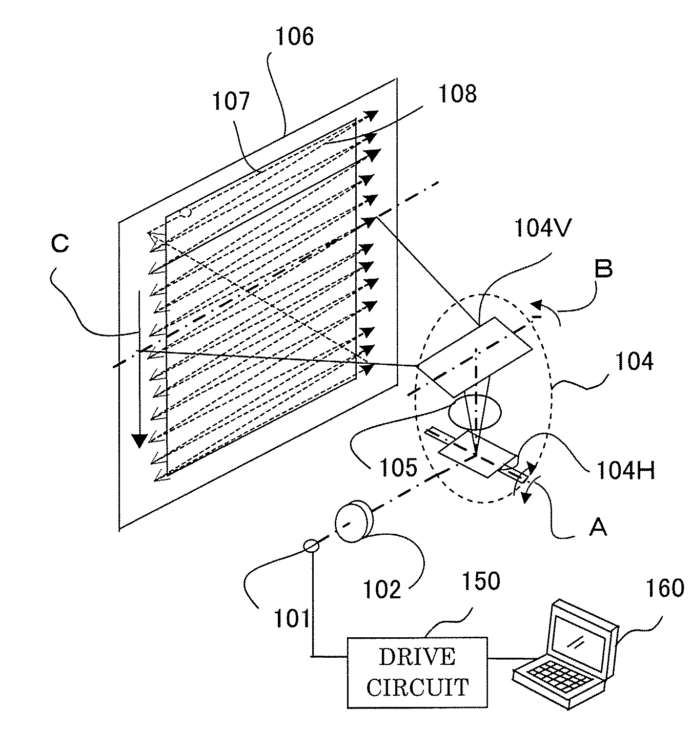 Light scanning apparatus and scanning display apparatus